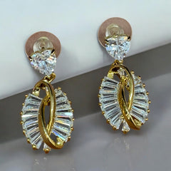 Luxury Gold & Zirconia Drop Earrings