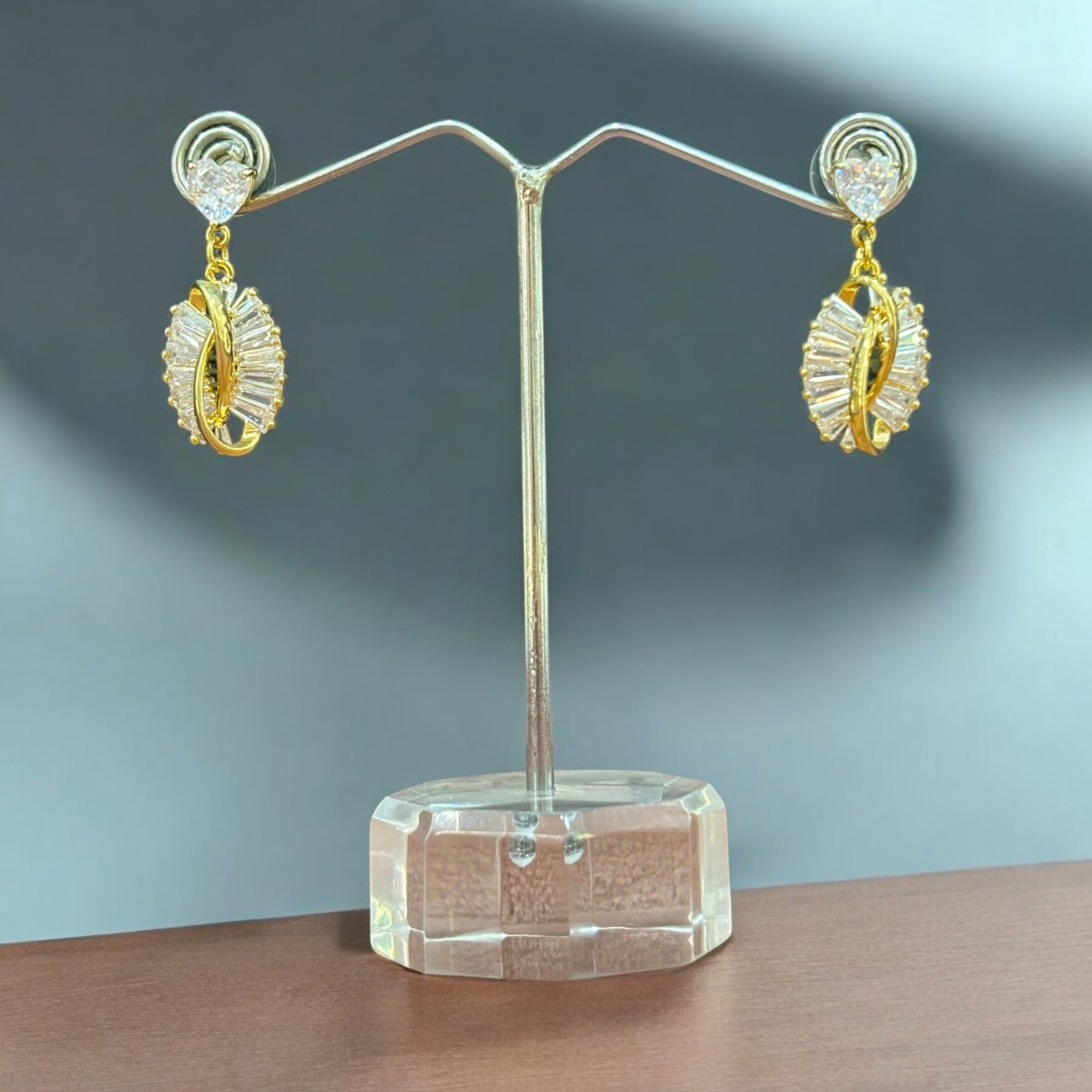 Luxury Gold & Zirconia Drop Earrings