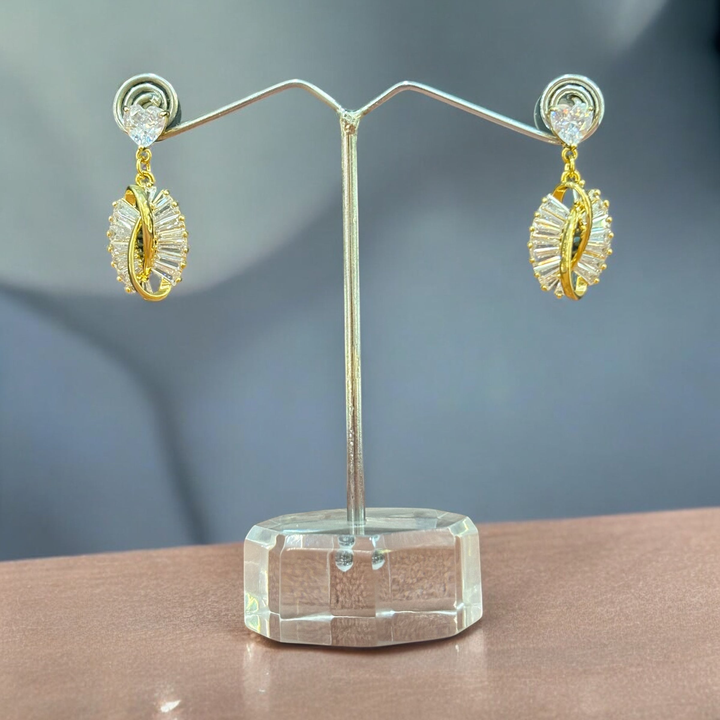 Luxury Gold & Zirconia Drop Earrings