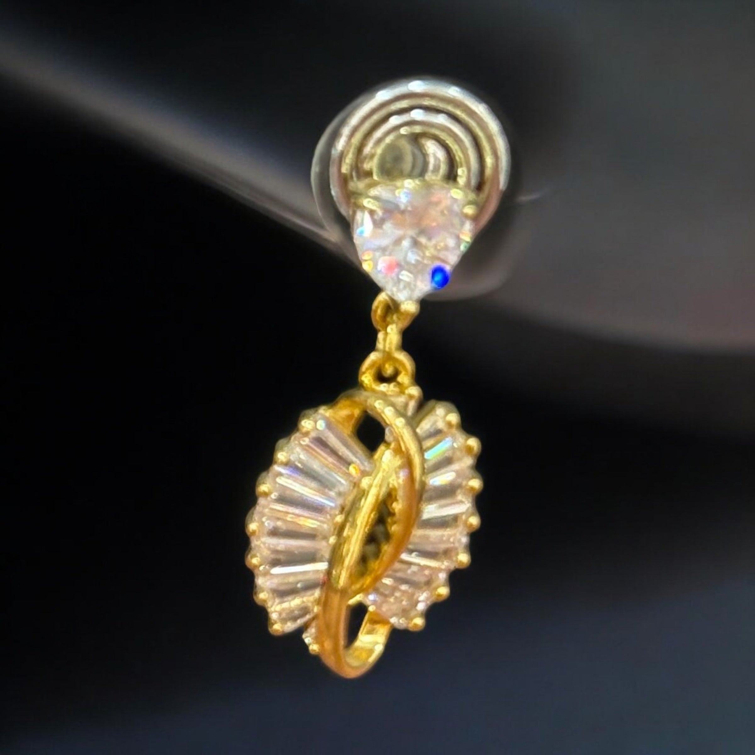 Luxury Gold & Zirconia Drop Earrings